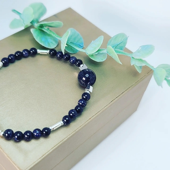 Blue Goldstone bracelet - Picture 4 of 5
